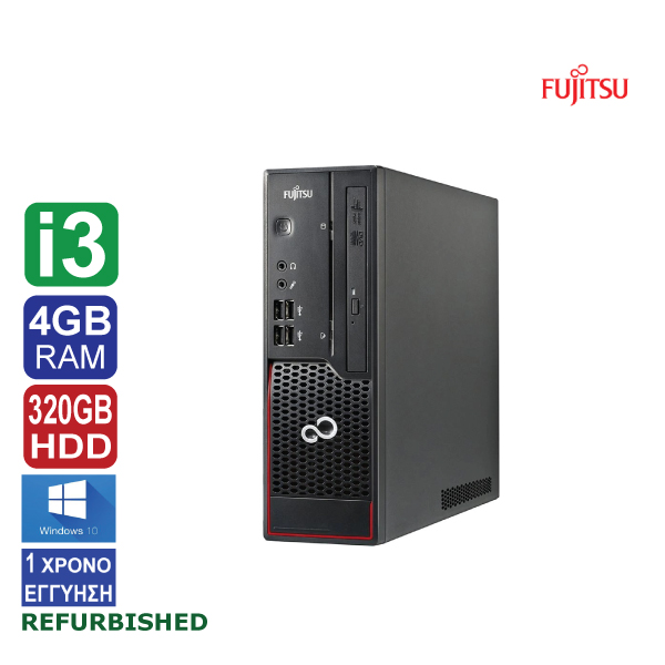 Desktop PC Fujitsu Esprimo C720 USFF, Intel Core i3 4130 (4ης γενιάς), 4GB RAM, 320GB HDD, Windows 10 Pro