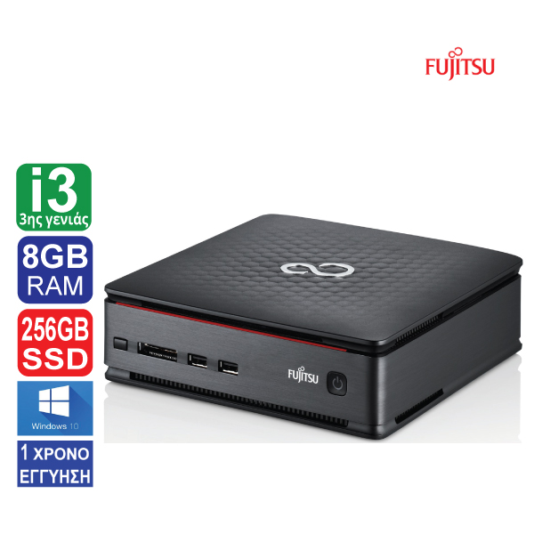 Desktop PC Fujitsu Esprimo Q510 Mini PC, Intel Core i3 3220 (3ης γενιάς), 8GB RAM, 256GB new SSD, HDMI, Windows 10 Pro ( Το προϊόν είναι καινούριο χωρίς τη δική του συσκευασία ) 